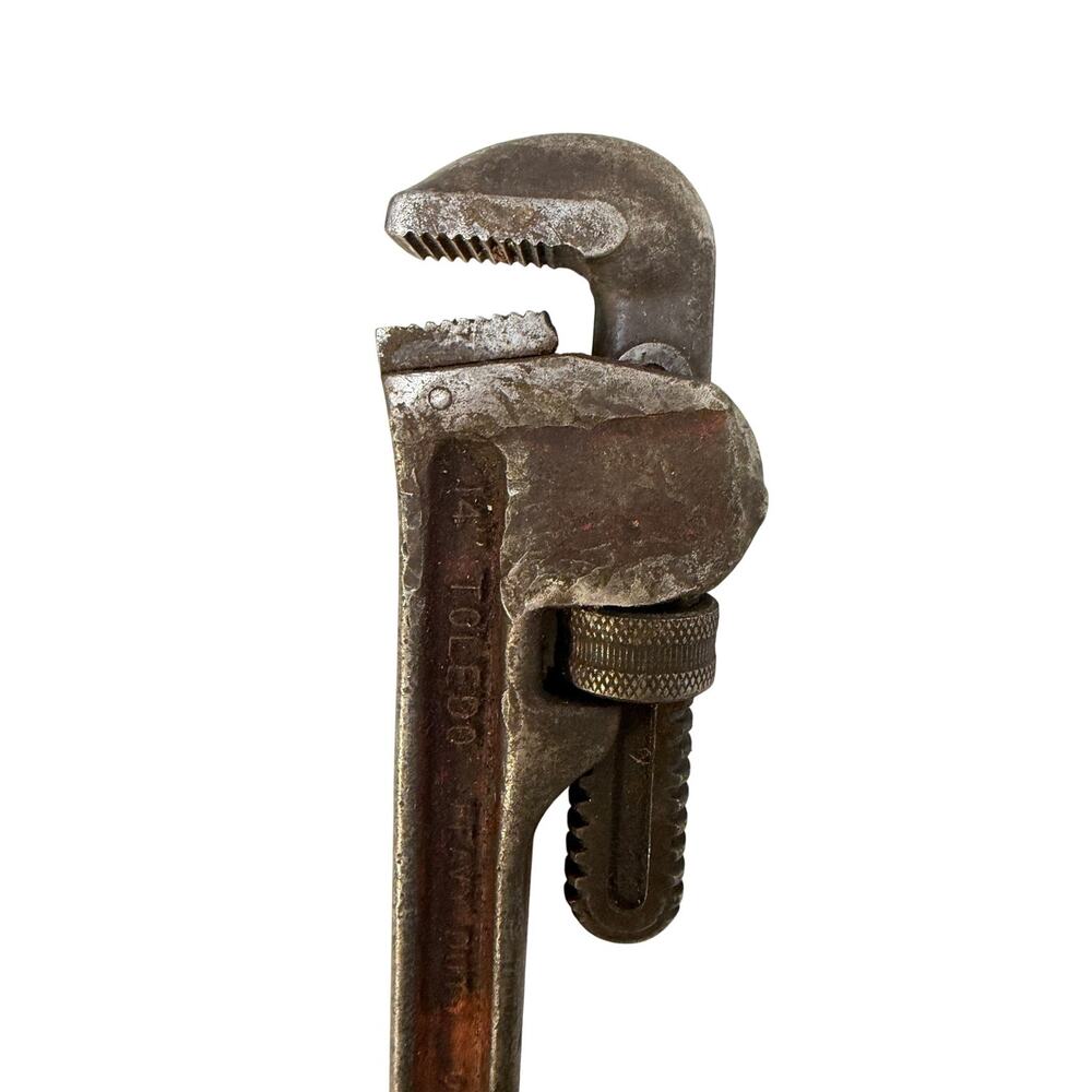 vintage Toledo pipe wrench heavy duty 14”